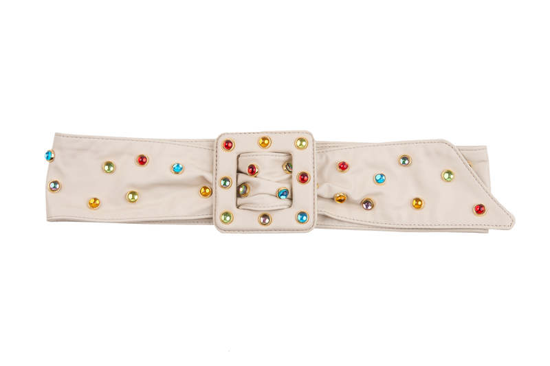 Cream Iris Belt