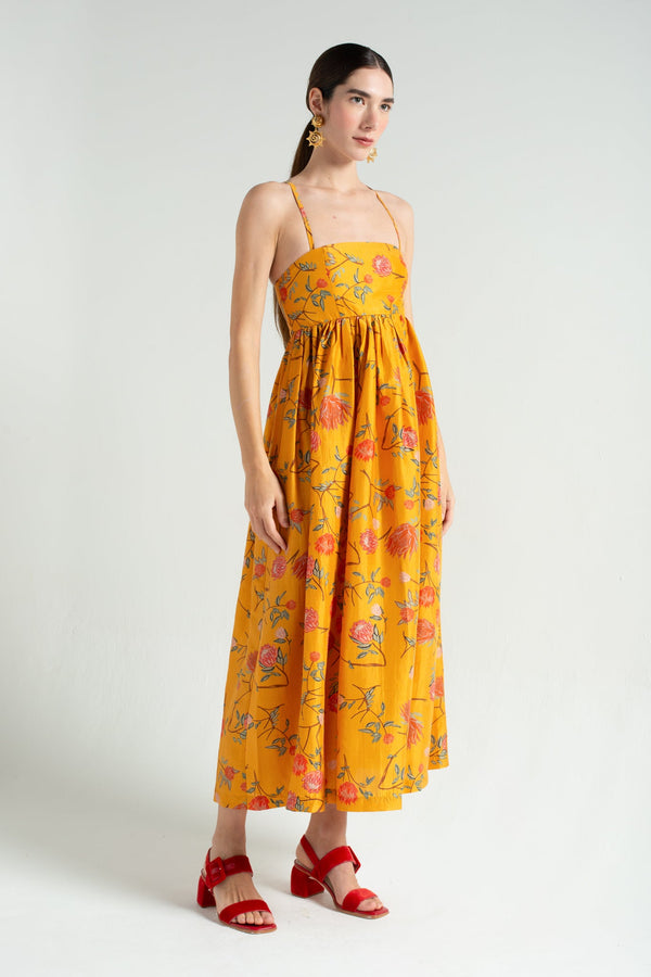 Oriente Flores Dress