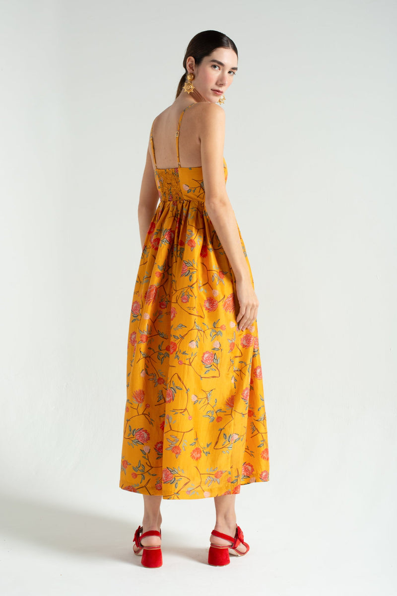 Oriente Flores Dress