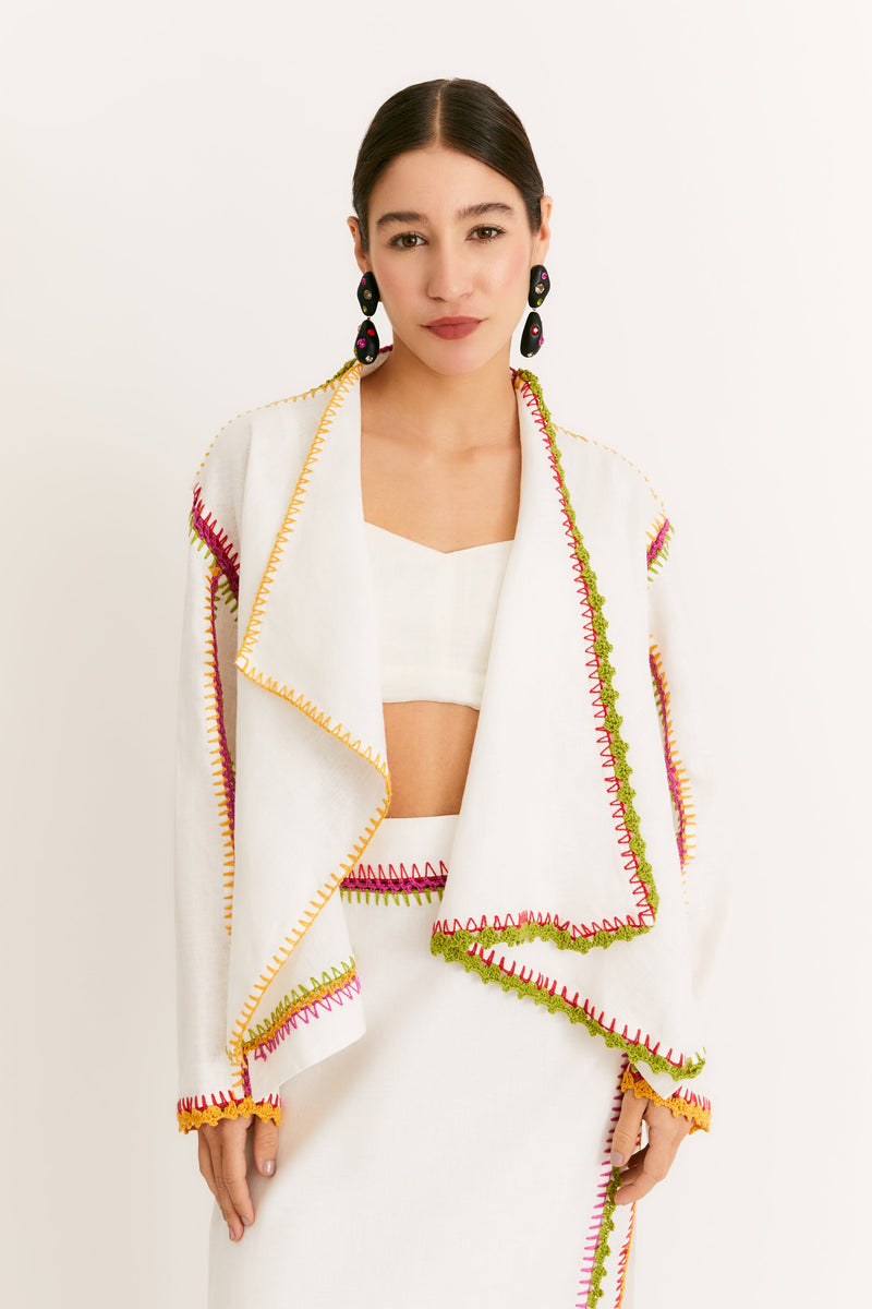 Off White Crochet Jacket