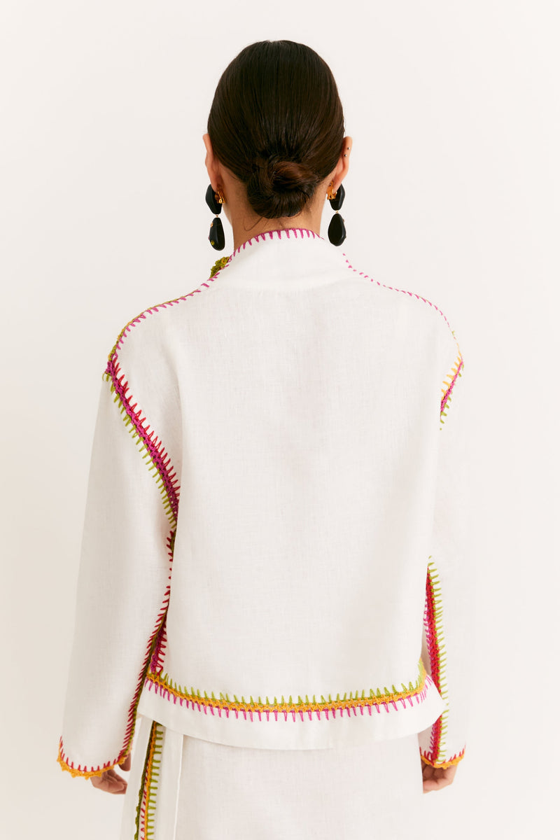 Off White Crochet Jacket