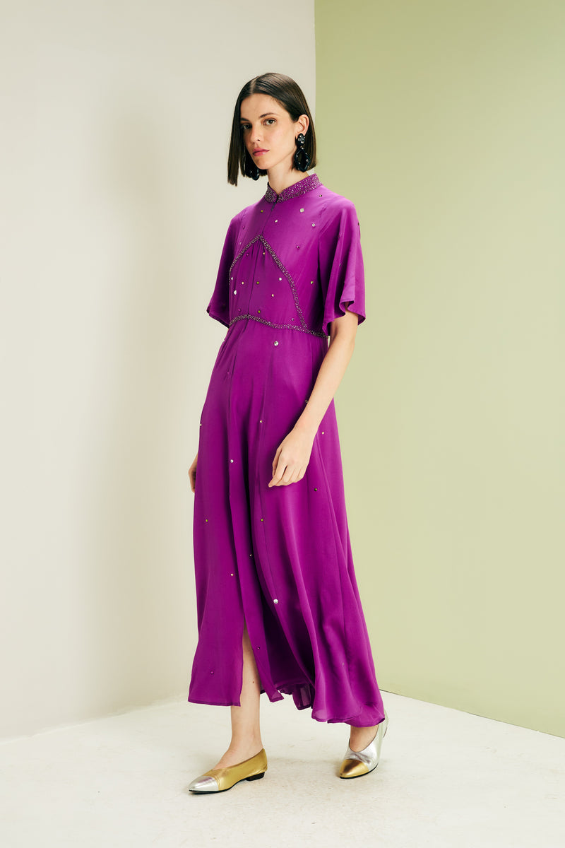 Taj Mahal Grape Dress