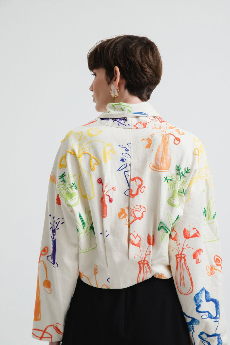 Colorful Vases Garden Jacket
